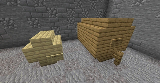 Petit et grand tonneaux en bois pour le vieillissement